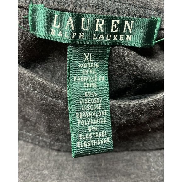 Lauren Ralph Lauren Gray X Large XL Womens Pull On Pants Leggings Stretchy - Picture 2 of 3